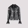 Pucci Marmo-print Silk Shirt In Grigio Nero
