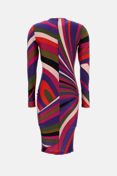 Pucci Lycra Dress With Iride Print In Multi