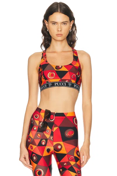 Pucci Lycra Sports Bra In Multi