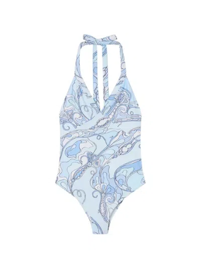 Pucci Lycra Swimwear In Blue