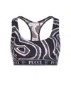 Pucci Labyrinth Print Top In Black