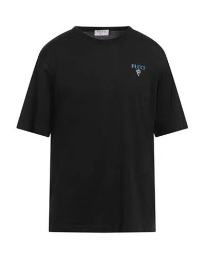 Pucci Man T-shirt Black Size L Cotton