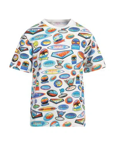 Pucci Man T-shirt White Size L Cotton