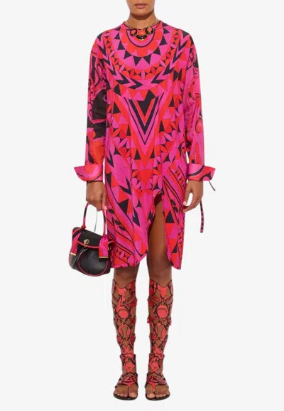 Pucci Manuba Print Long-sleeved Dress In Multi