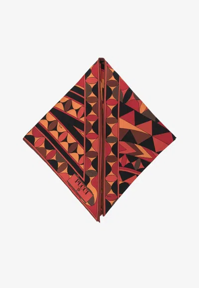 Pucci Manuba Print Silk Scarf In Multi