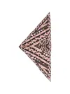 Pucci Silk Scarf Geometric Pattern Triangular Shape In Brown