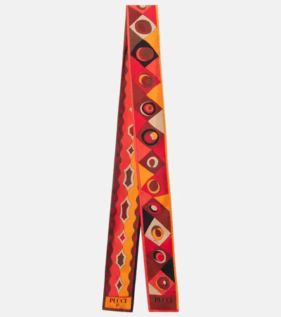Pucci Manuba Silk Twill Scarf In Multi