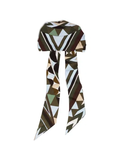 Pucci Manuba-print Silk Bandana Hat In Multi