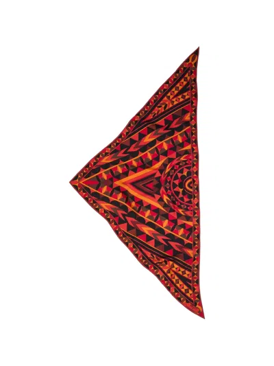 Pucci Manuba-print Silk Triangle Scarf In Multi