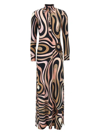 Pucci Marble Dress In Multicolor