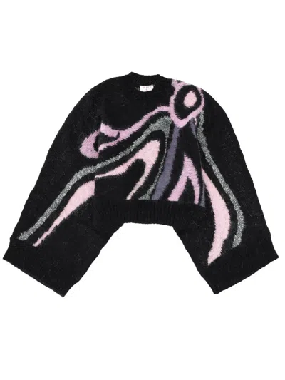 Pucci "marble Inlay" Print Sweater In Pink