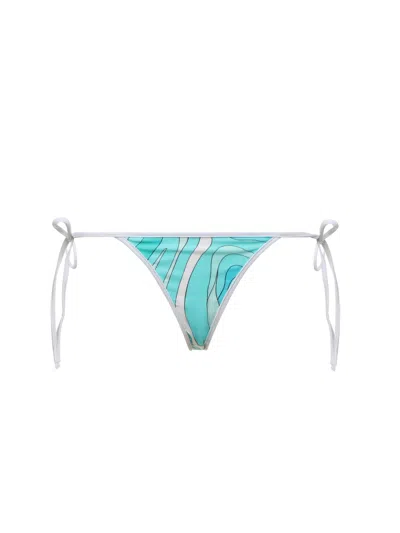 Pucci Marble Print Bikini Bottom In Black