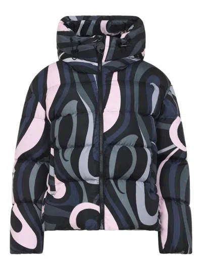 PUCCI PUCCI MARBLE PRINT DOWN JACKET CLOTHING