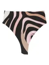 Pucci High-waisted Swim Bottoms Ring Detail In Black