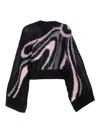 Pucci Marble Texture Sweater In Black