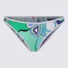 Pucci Orchidee-print Bikini Botton In Verde Lilla In Verde/lilla