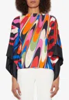 Pucci Marmo And Leocorno Print Kaftan Top In Multicolor