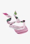 Pucci Marmo And Onde Print Silk Twill Cap In Pink