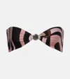 Pucci Printed Bandeau Bikini Top In Beige