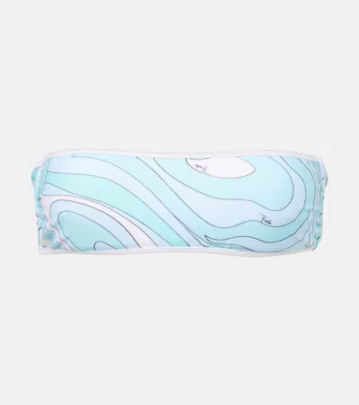 Pucci Marmo Bandeau Bikini Top In Multicoloured