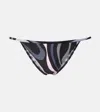Pucci Marmo Bikini Bottoms In Black