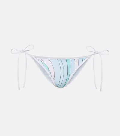 Pucci Marmo Bikini Bottoms In Blue