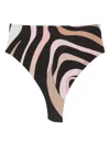 Pucci High-waisted Swim Bottoms Ring Detail In Black