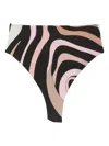 Pucci High-waisted Swim Bottoms Ring Detail In Black