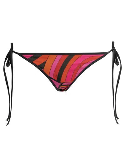 Pucci Marmo Print Bikini Briefs In Red
