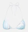 Pucci Marmo Bikini Top In Blue