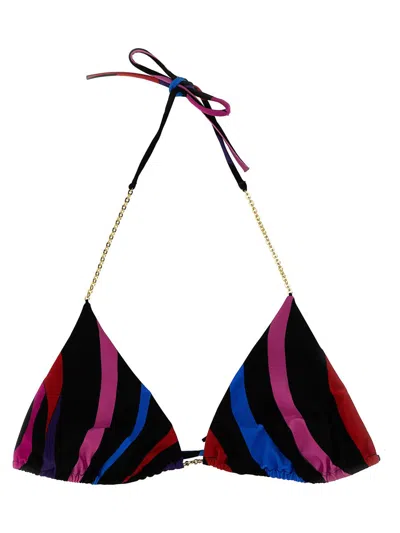 Pucci Marmo Bikini Top In Multicolor
