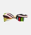 Pucci Bedrucktes Bikini-oberteil In Nero/rosso