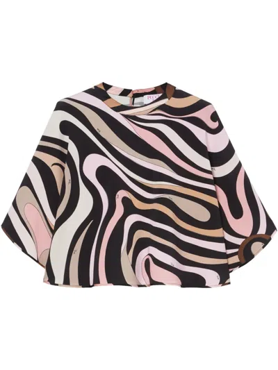 Pucci Marmo Blouse In Black