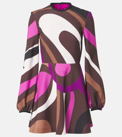 Pucci Minikleid Marmo Aus Cady In Multicolor