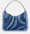 PUCCI MARMO FRINGED DENIM SHOULDER BAG