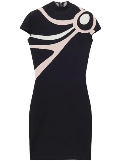 Pucci Marmo-jacquard Mini Dress In Black