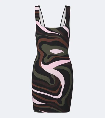 Pucci Marmo Jersey Minidress In Multi