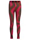 Pucci Marmo Legging Sheer Pattern Stretch Pants In Multi
