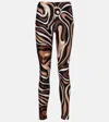 Pucci High-waisted Stretch Fit Ankle Length Leggings In Black