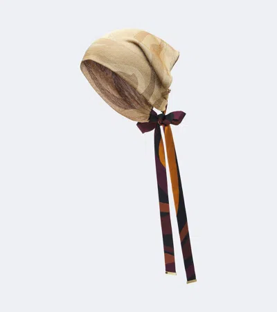Pucci Marmo Lurex® Head Wrap In Brown