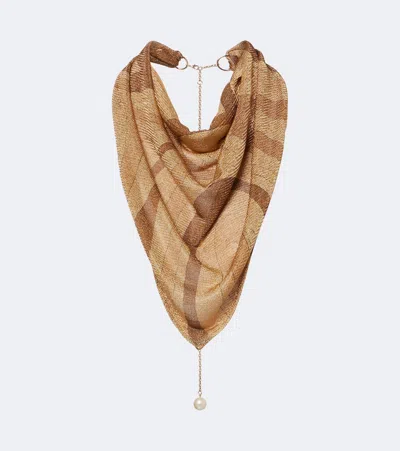 Pucci Marmo Lurex® Voile Scarf In Gold