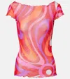 Pucci Marmo Mesh Top In Multi