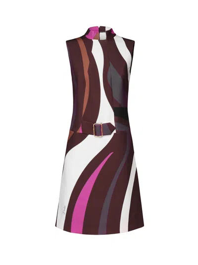 Pucci Marmo Minidress In Multi