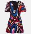 Pucci Marmo Minidress In Multicoloured