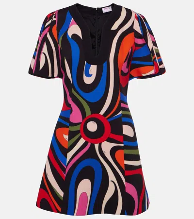 Pucci Marmo Minidress In Multicoloured
