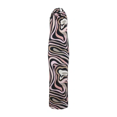 PUCCI PUCCI MARMO MYKONOS BLACK VISCOSE LONG DRESS