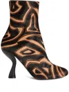 Pucci Marmo Pattern Heeled Boots In Animal Print