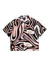 Pucci Marmo Patterned Bowling Shirt In Animal Print
