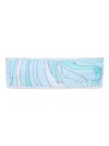 Pucci Marmo-print Bandeau Bikini Top In Blue
