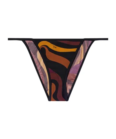 Pucci Marmo Print Bikini Bottom In Multi